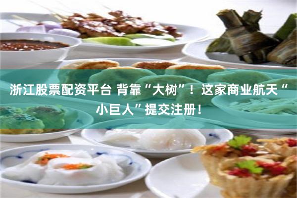 浙江股票配资平台 背靠“大树”！这家商业航天“小巨人”提交注册！