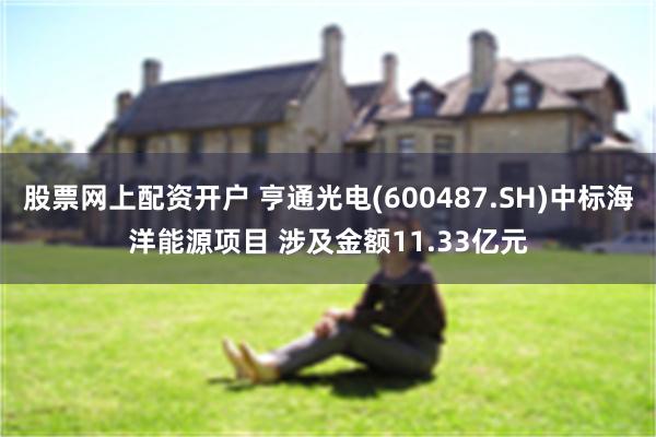 股票网上配资开户 亨通光电(600487.SH)中标海洋能源项目 涉及金额11.33亿元